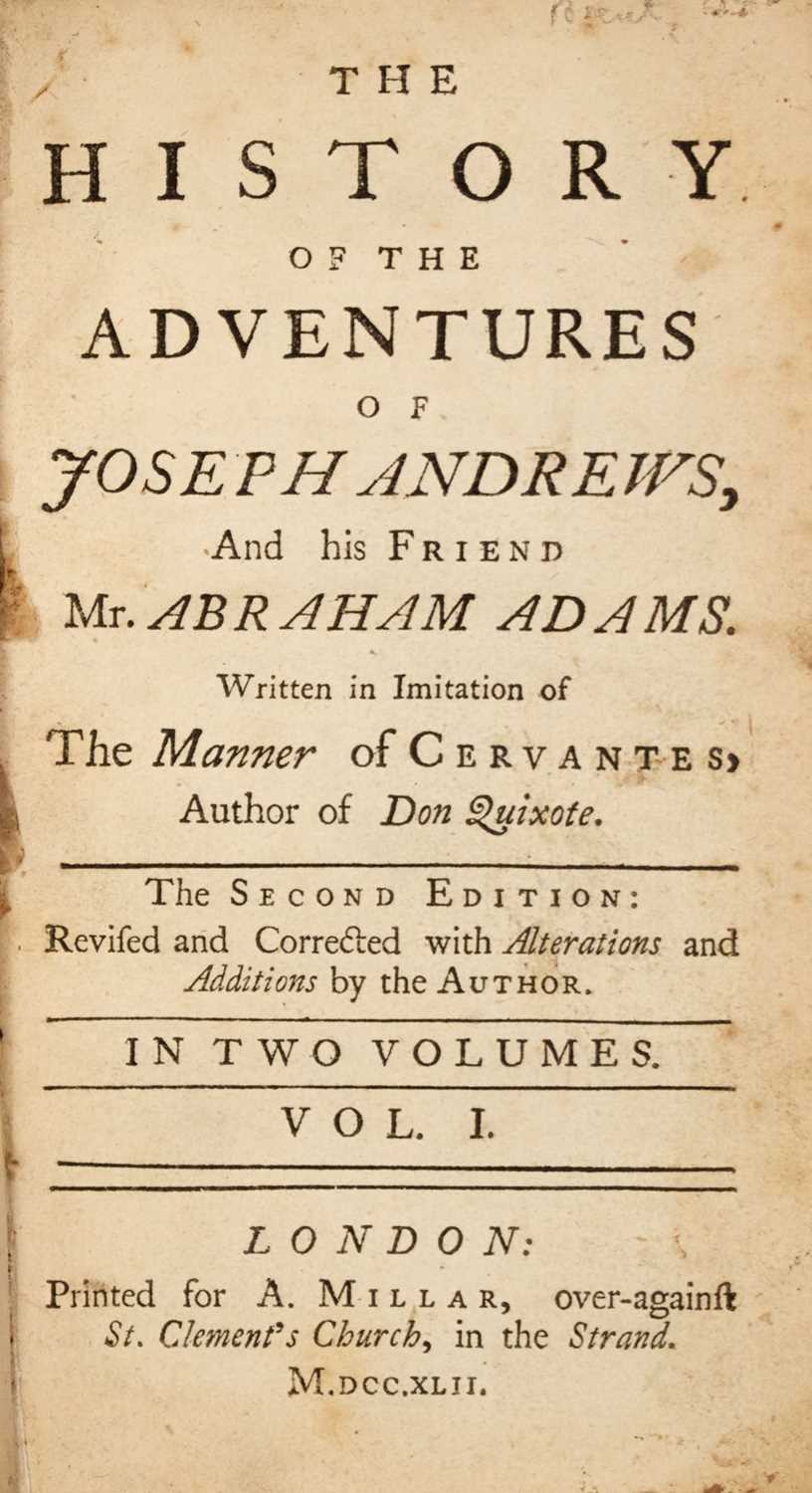 Lot 11 - [FIELDING, HENRY]
The History of the Adventures of Adventures of Joseph Andrews...
