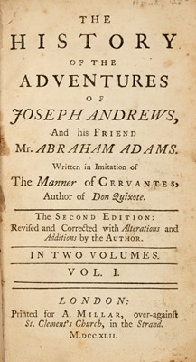 Lot 11 - [FIELDING, HENRY]
The History of the Adventures of Adventures of Joseph Andrews...