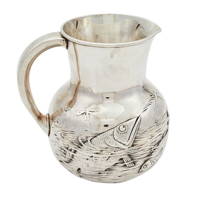 Lot 571 - Gorham Sterling Silver Aesthetic Movement Marine Theme Water Pitcher