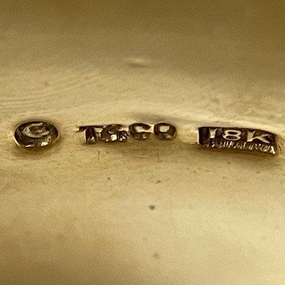 Lot 8 - Tiffany & Co. Gold and Hardstone Floral Cuff Bangle Bracelet