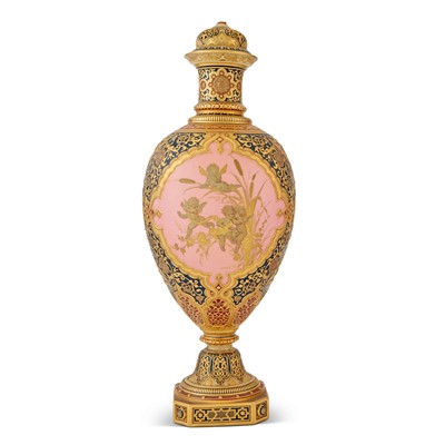 Lot 421 - Royal Crown Derby Gilt Decorated Porcelain Urn and Cover