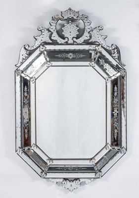 Lot 182 - Venetian Style Etched Mirror