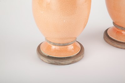 Lot 103 - Pair Glazed Pottery Vases