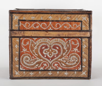 Lot 88 - Bamboo, Rattan and Shell Decorated Box