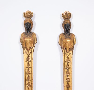 Lot 90 - Pair of Giltwood Herm Figures
