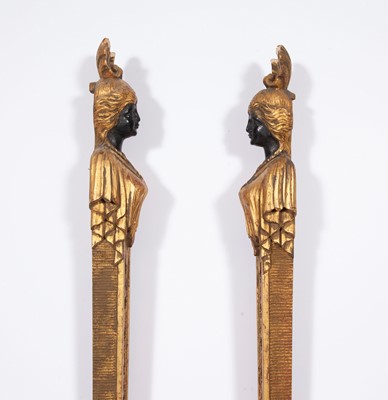 Lot 90 - Pair of Giltwood Herm Figures