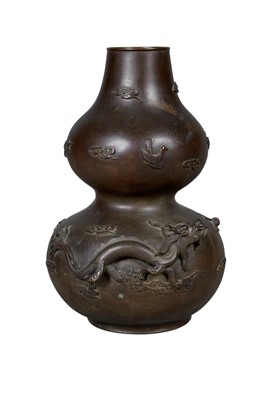 Lot 106 - A Chinese Bronze Double Gourd Vase