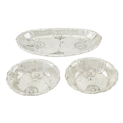 Lot 536 - Three Wallace Sterling Silver "Poppy" Dishes