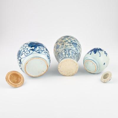 Lot 52 - Three Chinese Blue and White Porcelain Articles