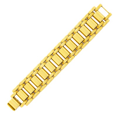 Lot 114 - Wide Gold Bracelet