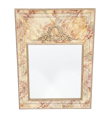 Lot 153 - Faux Marble Painted Mirror