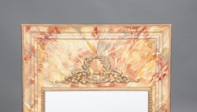 Lot 153 - Faux Marble Painted Mirror
