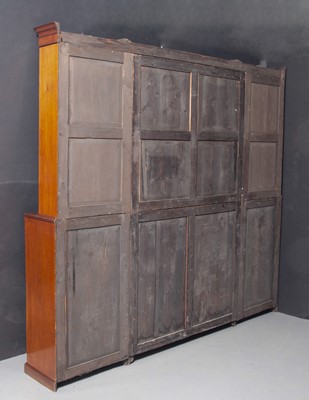 Lot 106 - George III Inlaid Mahogany Breakfront Bookcase