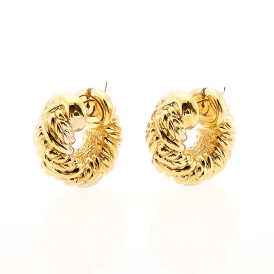 Lot 1004 - Chimento Pair of Gold Hoop Earrings