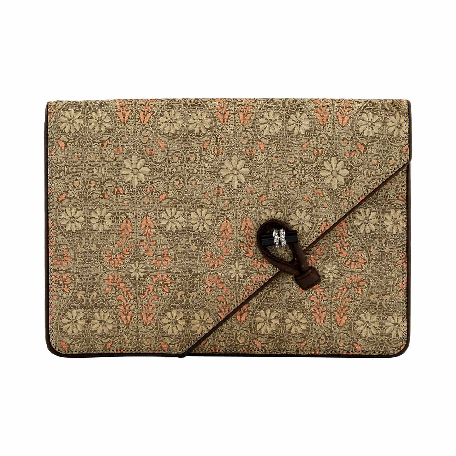 Lot 1169 - Cartier Fabric, Leather, Silver, Black Onyx and Paste Evening Bag, France