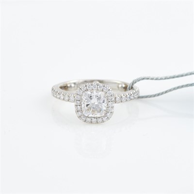 Lot 60 - Diamond Engagement Ring, 57 diamonds, center...