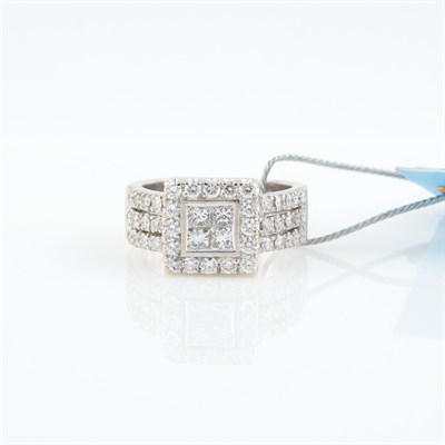 Lot 159 - Diamond Ring, 50 diamonds about 1.70 cts., 18K...
