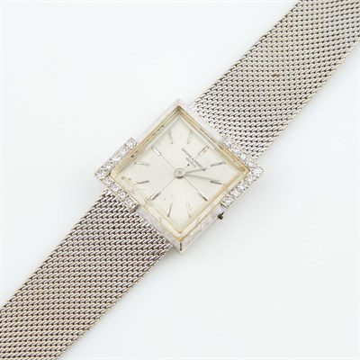 Lot 213 - Ladys Diamond Bracelet Watch, 17 Jewels, Baume...