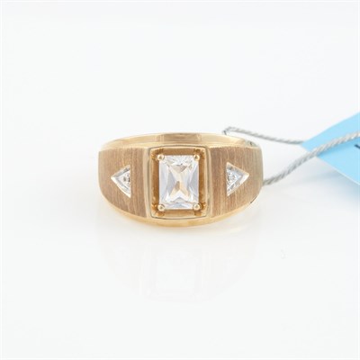 Lot 411 - Diamond and Stone Ring, 10K 2 dwt. all