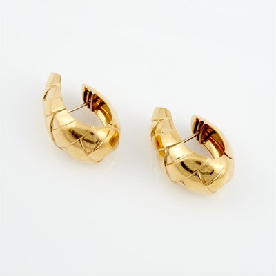 Lot 546 - Two Gold Earrings, 18K 22 dwt.