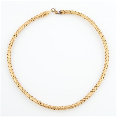 Lot 549 - Gold Necklace, 18K 16 dwt. with 14K clasp