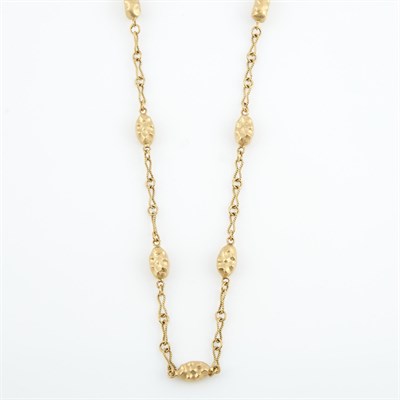 Lot 554 - Gold Necklace, 18K 27 dwt. with 14K clasp