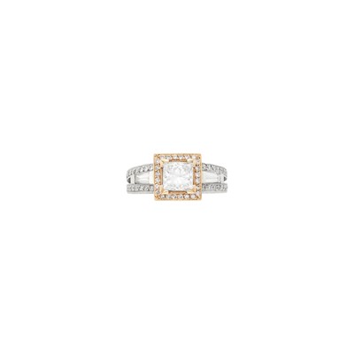 Lot 94 - Two-Color Gold and Diamond Ring