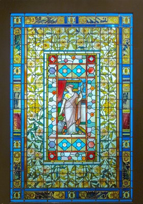 Lot 433 - Leaded Glass Window Depicting Clotho