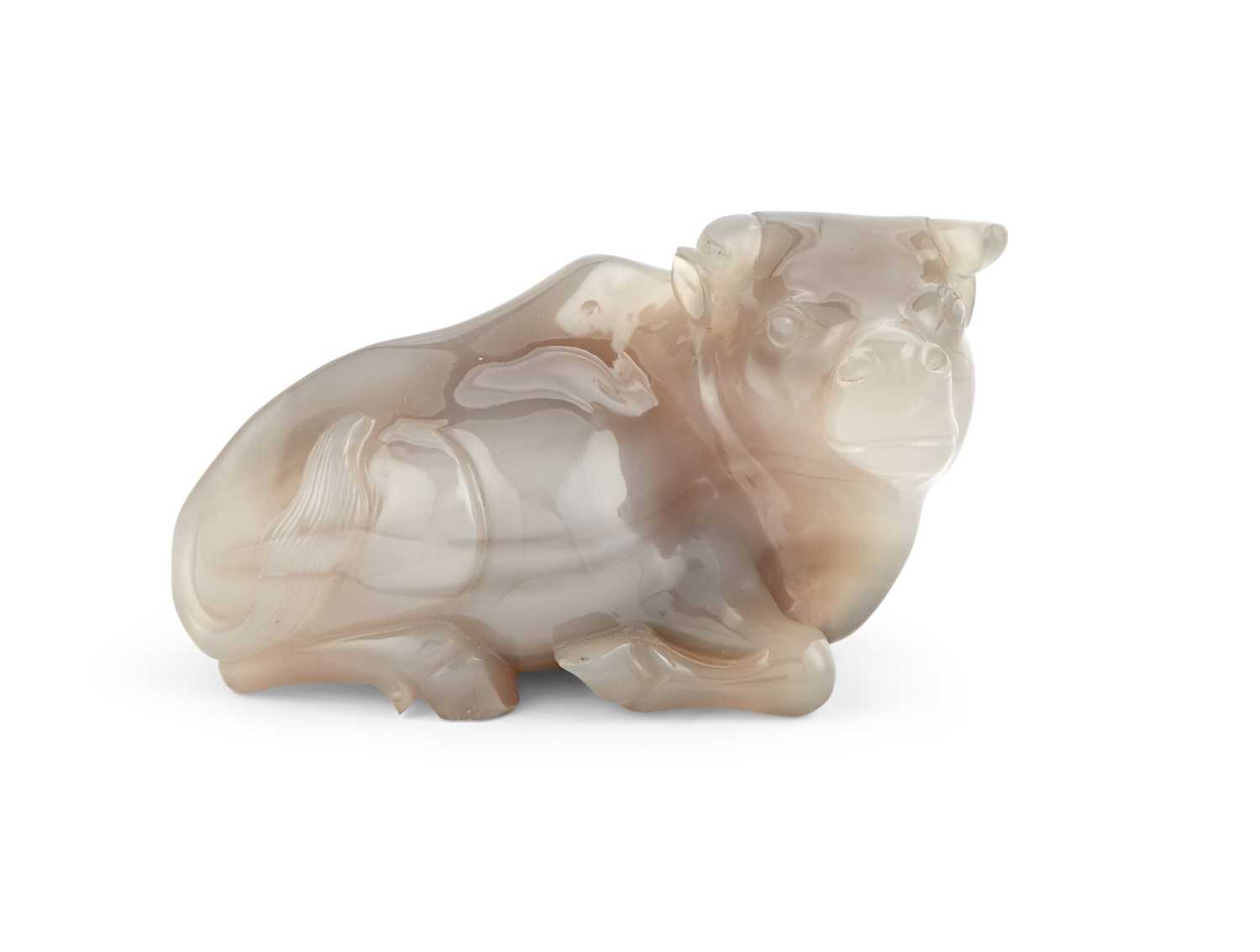 Lot 49 - A Chinese Agate Carving of a Bull