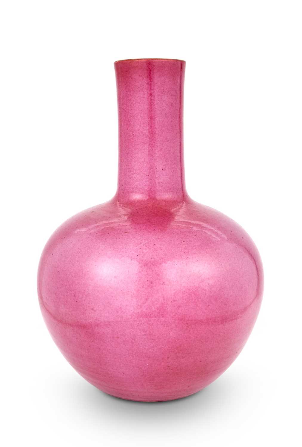 Lot 221 - A Chinese Mauve Ground Porcelain Vase