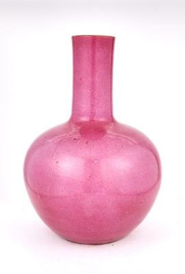 Lot 221 - A Chinese Mauve Ground Porcelain Vase