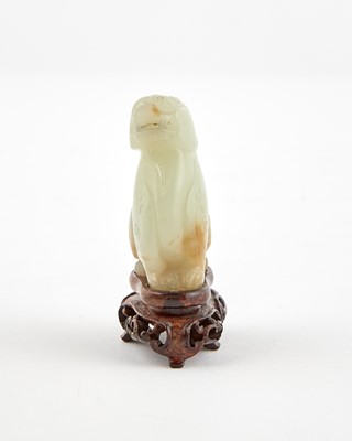 Lot 35 - A Chinese White Jade Carving of a Mystical Beast