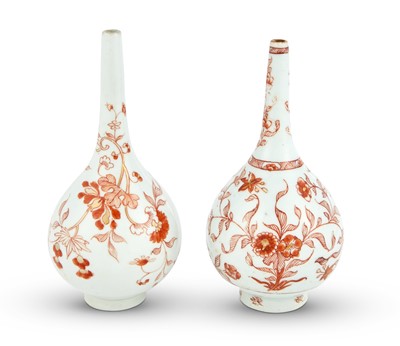 Lot 175 - An Assembled Pair of Chinese Iron Red Decorated Bottle Vases