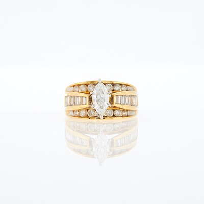 Lot 1205 - Gold and Diamond Ring
