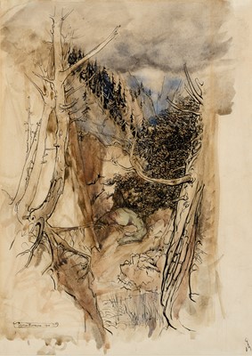Lot 107 - A drawing by Arthur Rackham for Siegfried and the Twilight of the Gods