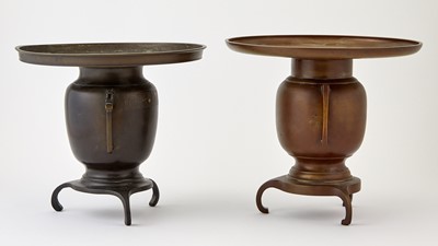 Lot 109 - Two Japanese Bronze Ikebana Vessels