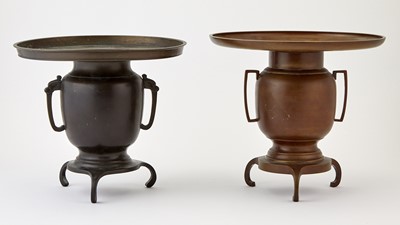 Lot 109 - Two Japanese Bronze Ikebana Vessels