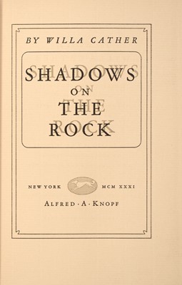 Lot 156 - CATHER, WILLA
Shadows on the Rock.