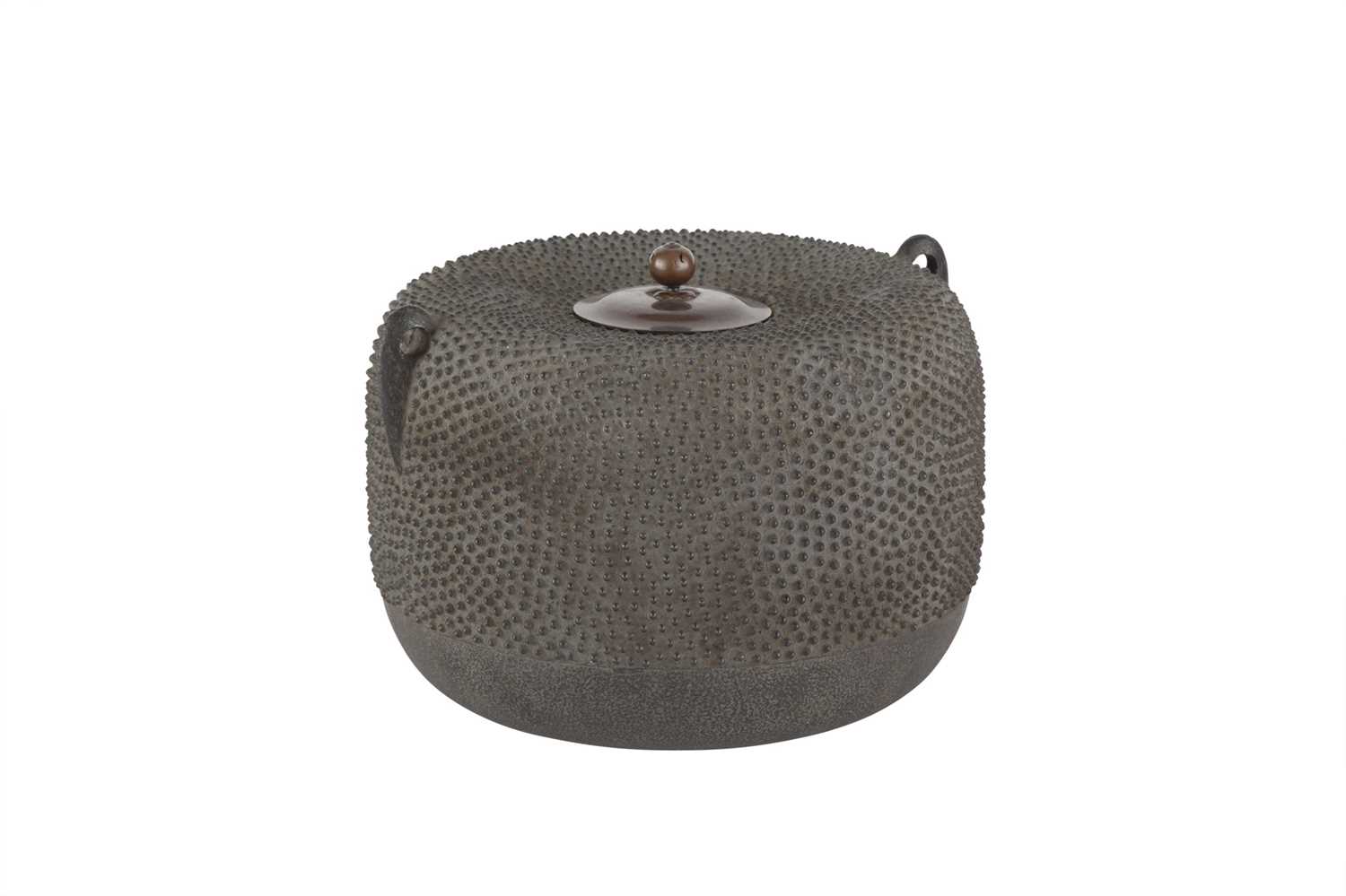 Lot 116 - A Japanese Iron Hanging Kettle
