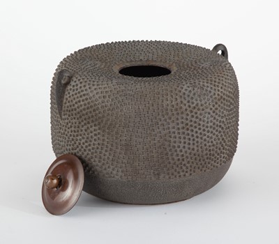 Lot 116 - A Japanese Iron Hanging Kettle