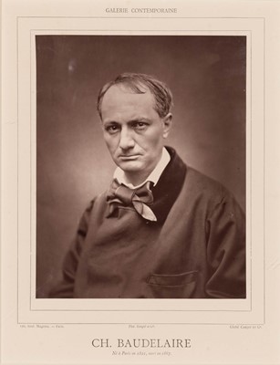 Lot 3003 - Etienne Carjat. Portrait of Baudelaire for La Galerie Contemporaine