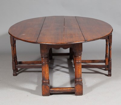 Lot 82 - English Oak Dining Table and Group of English Oak and Elm Windsor Chairs