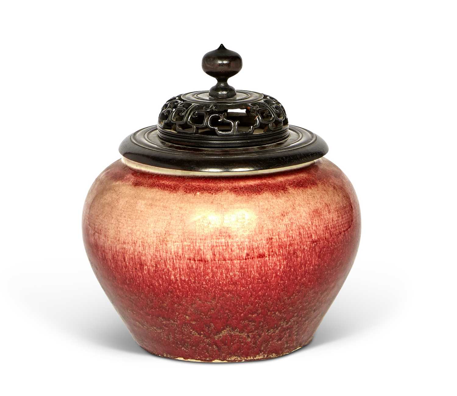 Lot 354 - A Chinese Peachbloom Glazed Jar