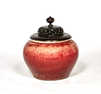 Lot 354 - A Chinese Peachbloom Glazed Jar