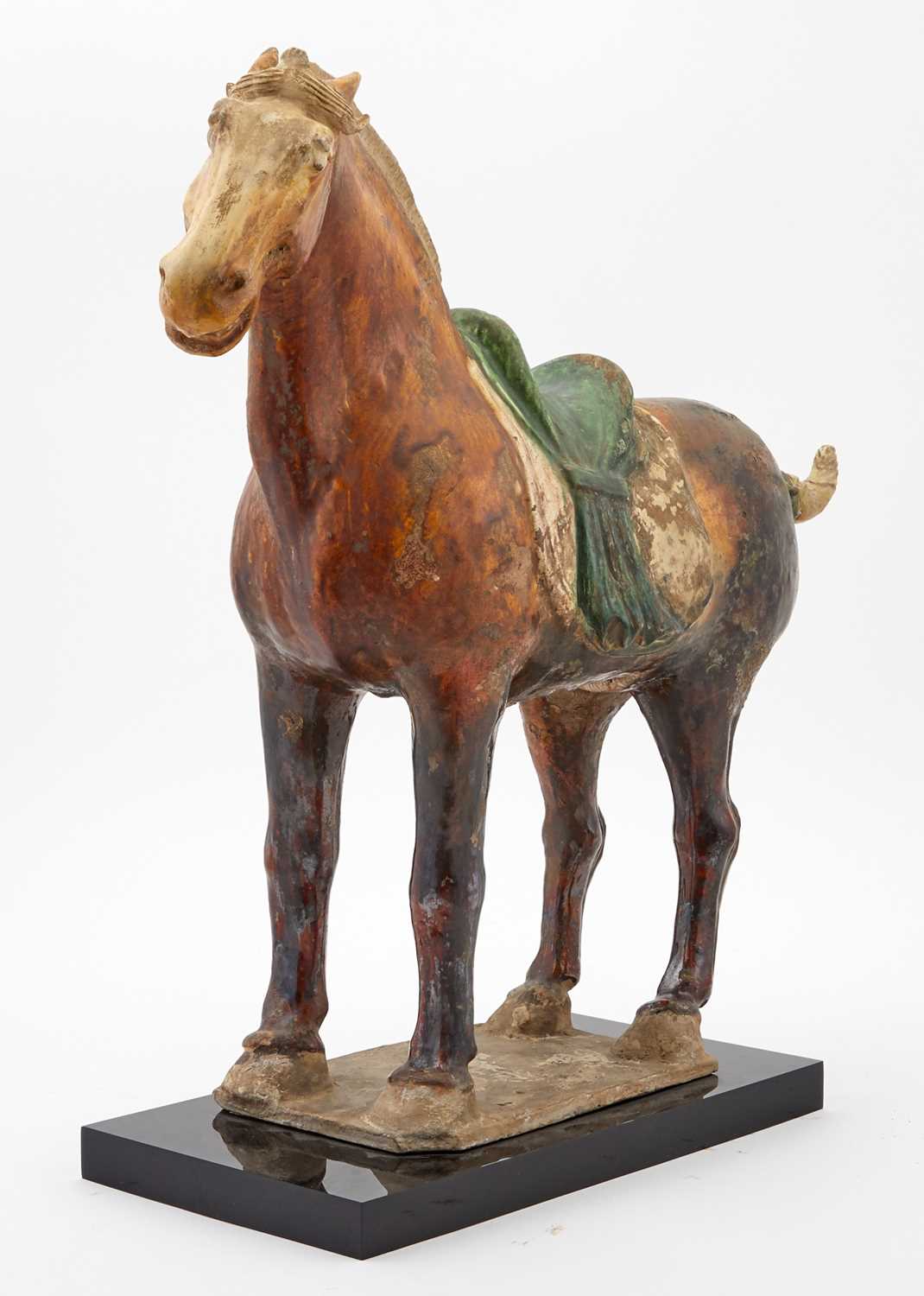 Lot 305 - A Chinese Sancai-Glazed Pottery Horse