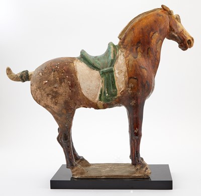 Lot 305 - A Chinese Sancai-Glazed Pottery Horse
