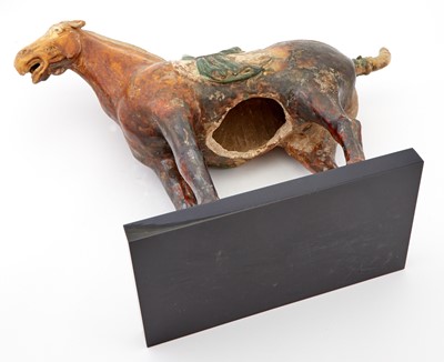 Lot 305 - A Chinese Sancai-Glazed Pottery Horse