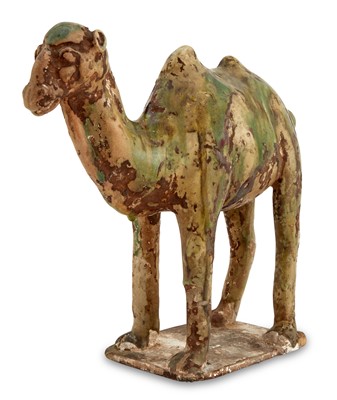 Lot 110a - A Chinese Glazed Pottery Camel