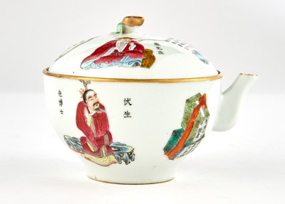 Lot 204 - A Chinese Enameled Porcelain Teapot