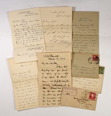 Lot 16 - With two signed letters by Theodore Roosevelt